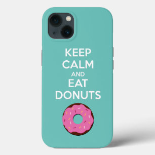 Mantenha a Calma e Coma Donuts Capa de Telefone