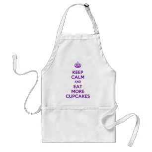 Mantenha a calma e coma mais avental dos cupcakes