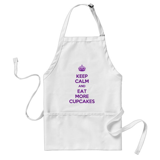 Mantenha a calma e coma mais avental dos cupcakes (Frente)