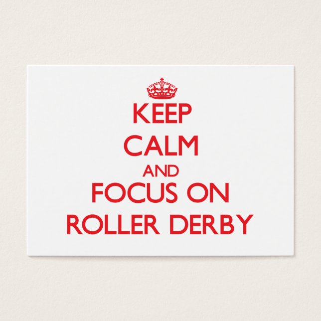 Mantenha a calma e concentre-se em Roller Derby (Frente)