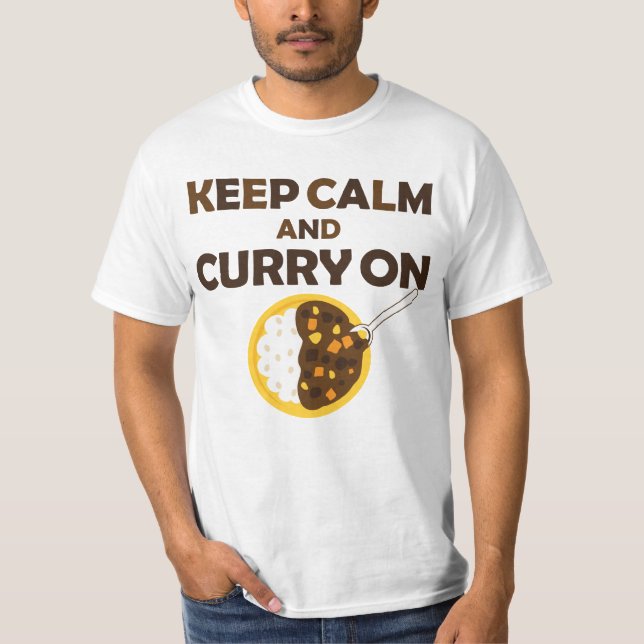 Mantenha a Calma e Continue com o Curry Camiseta G (Frente)