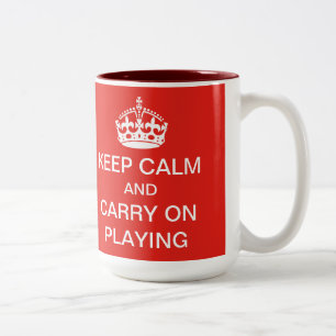 Mantenha a calma e continue jogar a caneca