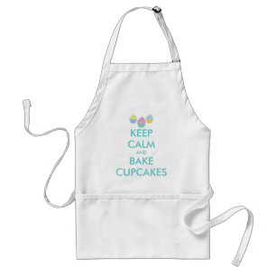 Mantenha a calma e cozinhe avental de cupcakes par