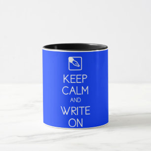 Mantenha a calma e escreva-a na caneca