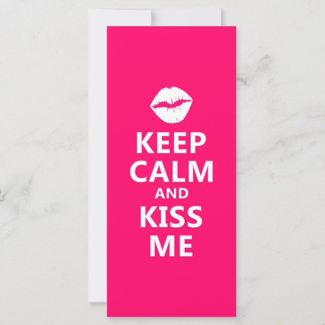 Mantenha a Calma e Me Beije (Frente)