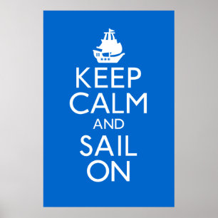 Mantenha a calma e navegue no poster