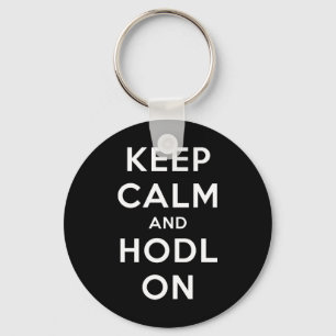 Mantenha a calma e o Hodl no chaveiro básico