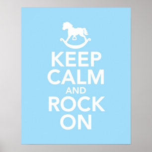 Mantenha a calma e o rock no impressão ou poster