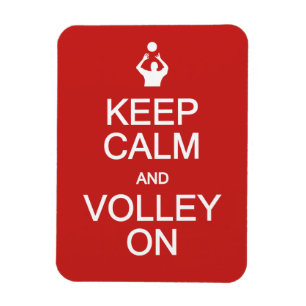 Mantenha a calma e o volley no ímã personalizado