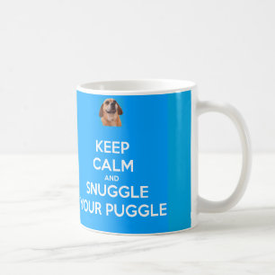 Mantenha a calma e Snuggle sua CANECA de Puggle -