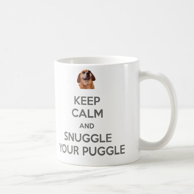 Mantenha a calma e Snuggle sua CANECA frente e (Direita)