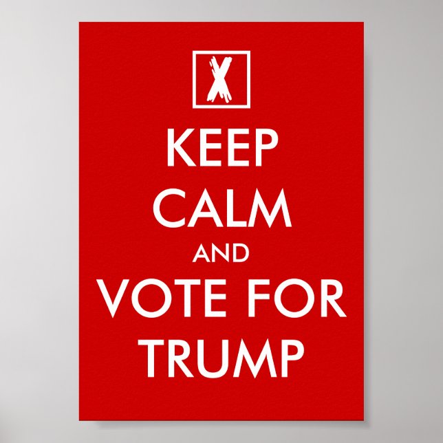 Mantenha a calma e vote em pôsteres de DONALD TRUM (Frente)