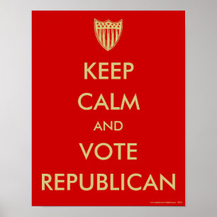 "MANTENHA A CALMA e VOTE" o poster REPUBLICANO