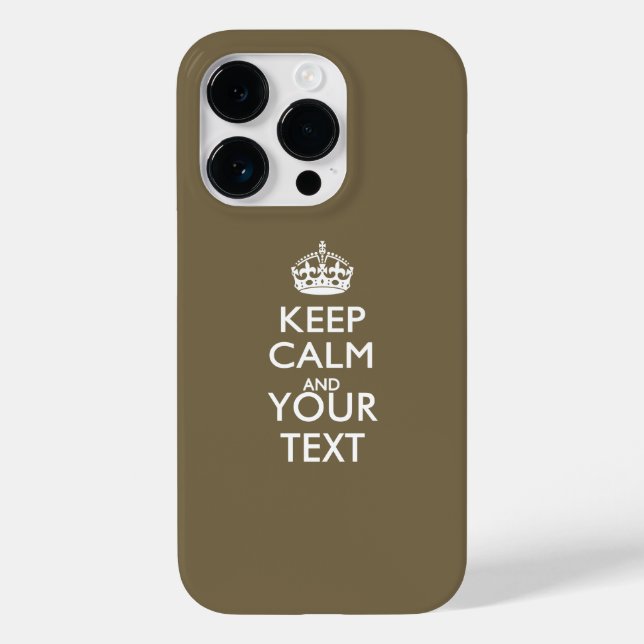 MANTENHA A CALMA Personalizado E Seu Texto (Verso)