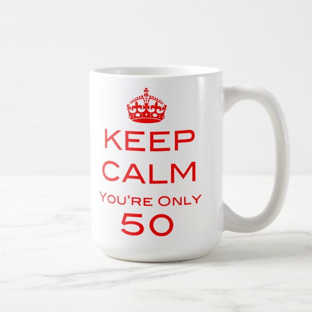 Mantenha a calma que você é caneca de somente 50 (Direita)