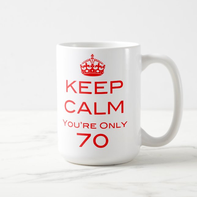 Mantenha a calma que você é caneca de somente 70 (Direita)