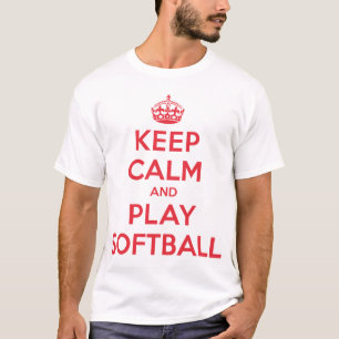Mantenha a camisa calma do softball do jogo
