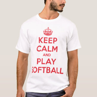 Mantenha a camisa calma do softball do jogo
