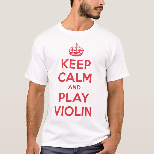 Mantenha a camisa calma do violino do jogo (Frente)