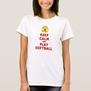 MANTENHA A CAMISA do SOFTBALL da CALMA E do JOGO