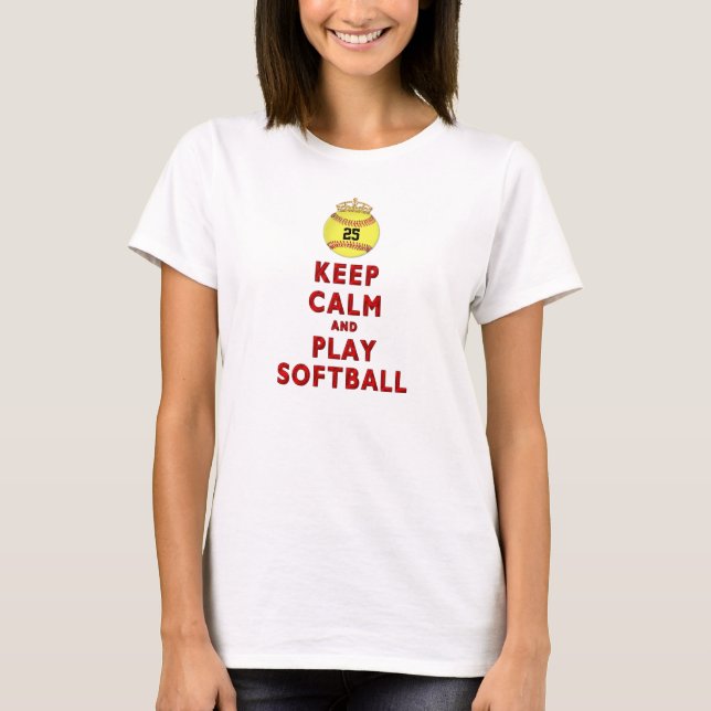 MANTENHA A CAMISA do SOFTBALL da CALMA E do JOGO (Frente)