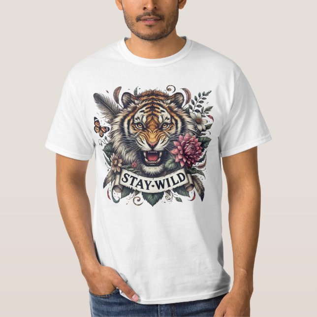 Mantenha a camiseta selvagem (Frente)