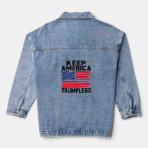 Mantenha a jaqueta de denim sem trumpless american