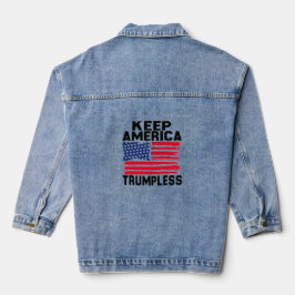 Mantenha a jaqueta de denim sem trumpless american