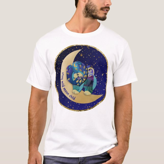 MANTENHA A LUA SELVAGEM FILHO FILHO Camisas BRANCA (Frente)