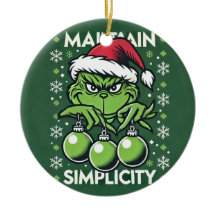 Mantenha a simplicidade! Enfeites de natal Grinich