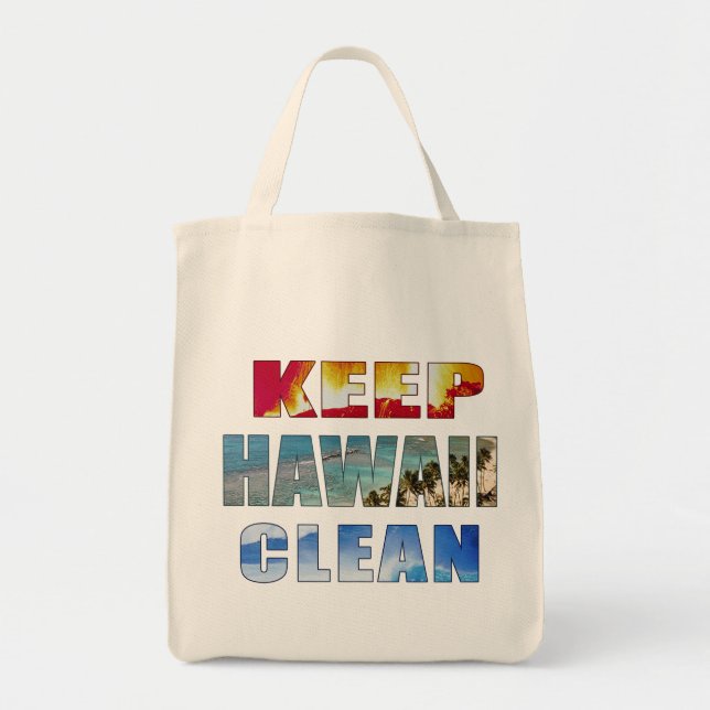 "Mantenha as bolsas de canvas havaianas limpas do (Frente)