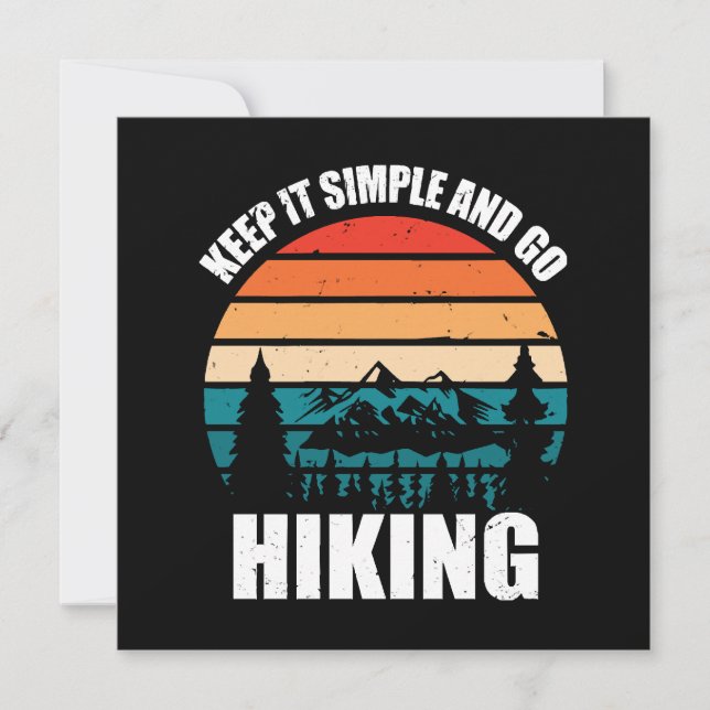 Mantenha as Coisas Simples E Vá Hiking (Frente)