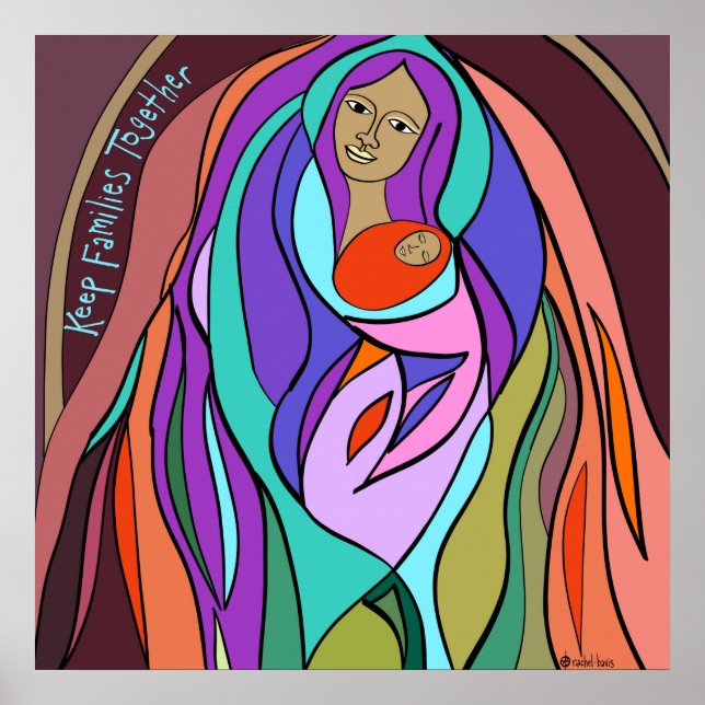 Mantenha as famílias juntas - Madona para Poster g (Frente)