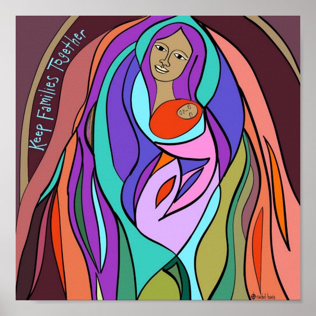 Mantenha as famílias juntas - Madona para Poster p (Frente)