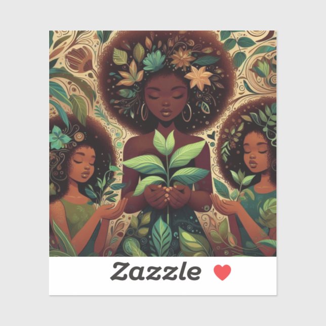 Mantenha as plantas com um adesivo de vinil com co (Folha)