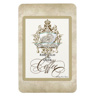 Mantenha café calmo & da bebida - ímã da decora