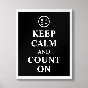 Mantenha calma e conte com a Poster de Matemática 