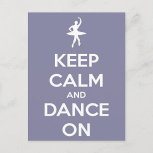 Mantenha calma e dança no cartão postal da Lavan