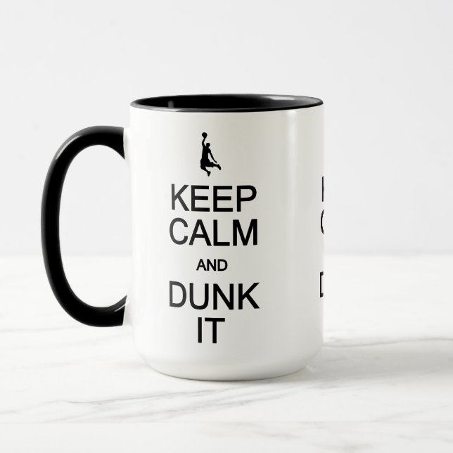 Mantenha Calma e Dunk As canecas - escolha estilo, (Esquerda)