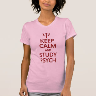 Mantenha calma e estude a camisa Psych - escolha e