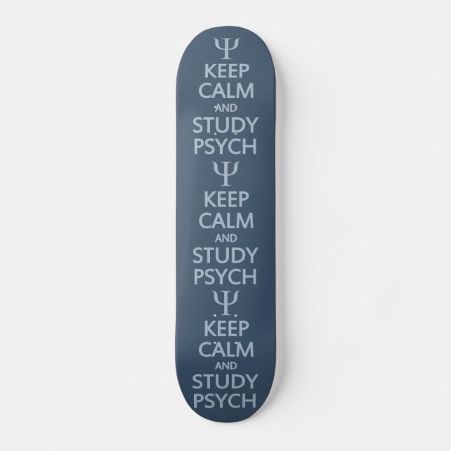 Mantenha calma e estude skate Psych (Frente)