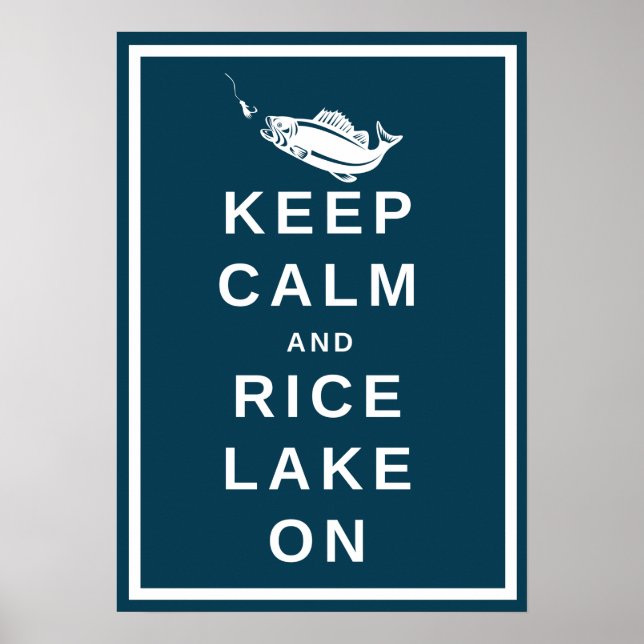 Mantenha Calma e Rice Lake, na poster de RLTA verd (Frente)