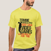 Mantenha Calma, Gamers Engraçados, camiseta Zombie