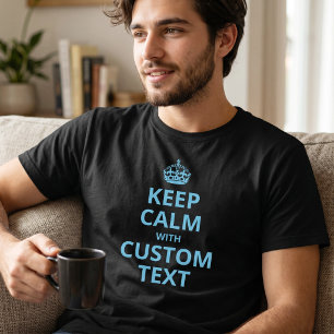 Mantenha Calma Modelo de Cota Personalizada Camisa