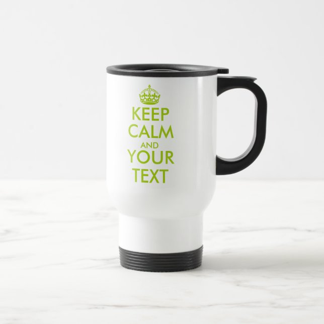 Mantenha calma personalizada e sua caneca de viage (Direita)