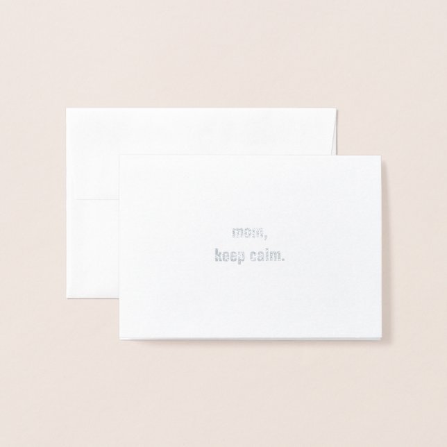 Mantenha Calmo Anúncio de Gravidez de Folha Person (Frente com Envelope)