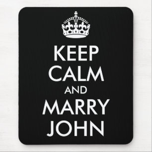 Mantenha calmo e casado John Mousepad