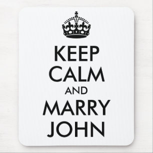 Mantenha calmo e casado John Mousepad