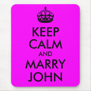 Mantenha calmo e casado John Mousepad