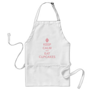 Mantenha calmo e coma o avental dos cupcakes